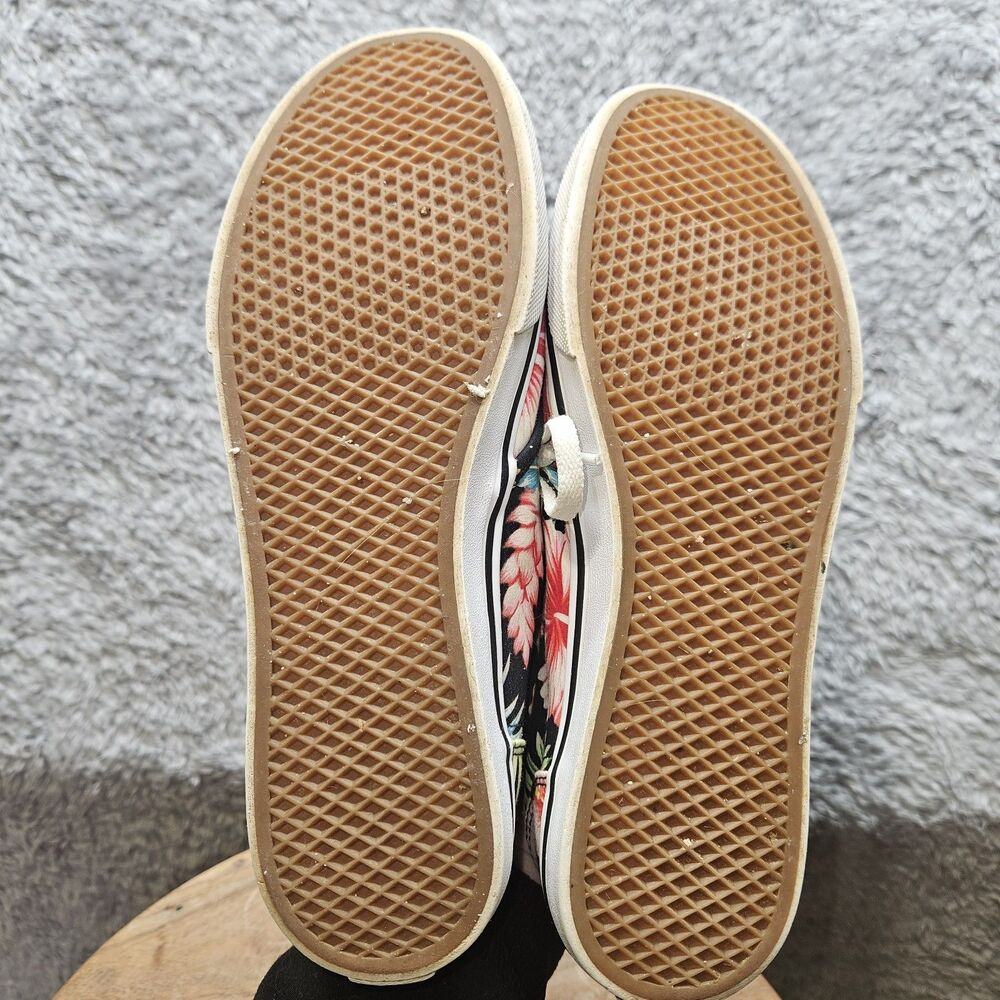 Vans Womens Black Hawaiian Print Shoes Size 8 Floral Colorful Tropical - Picture 8 of 8